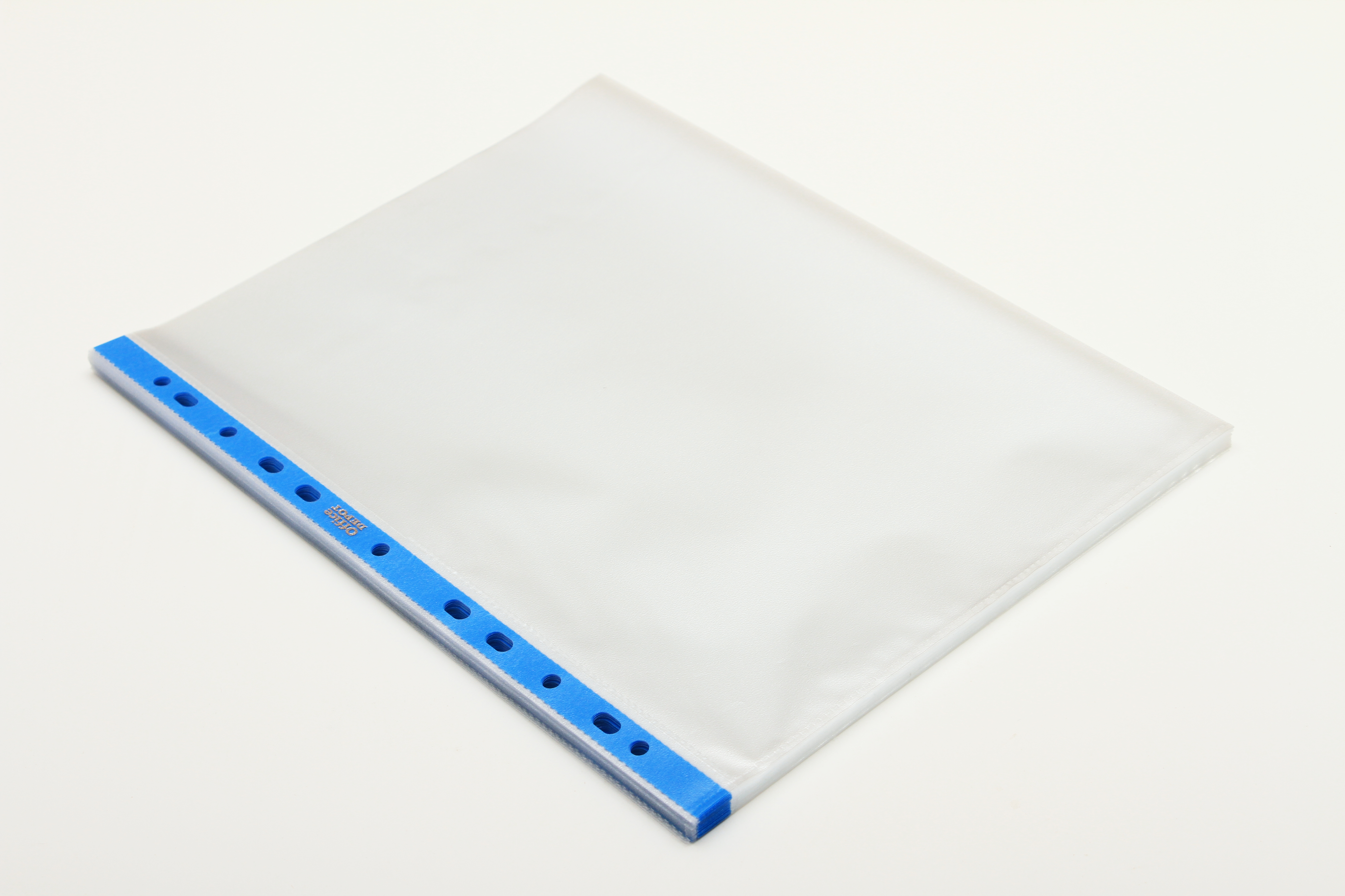 Punched Pockets A4 Embossed Top And 1 2 Side Pack 25