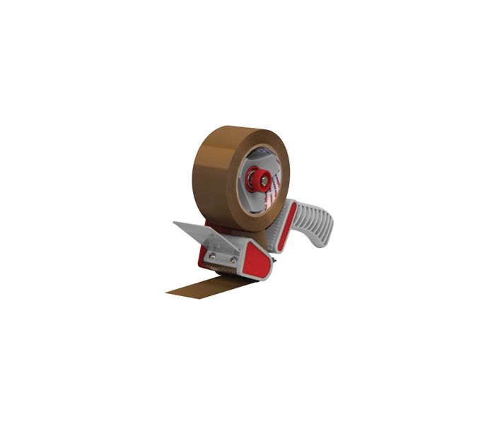 hand-held packing tape dispenser