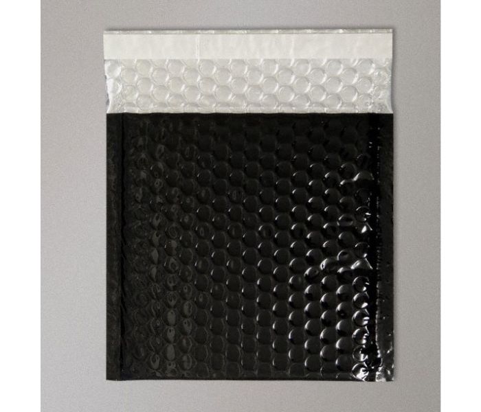 Metallic Gloss Foil Bubble Bag - Black - 324mm x 230mm - A4, 10 per pack
