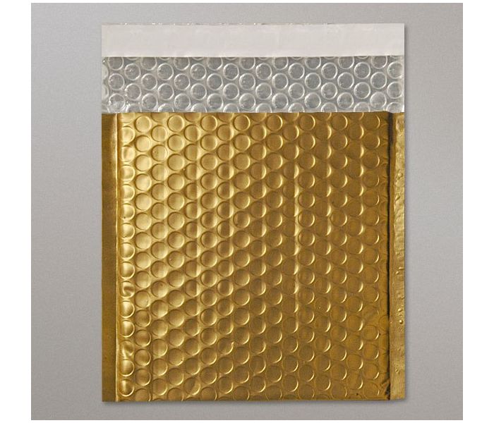 Metallic Matt Foil Bubble Bag - Gold - 324mm x 230mm - A4, 10 per pack
