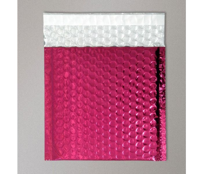 Metallic Gloss Foil Bubble Bag - Hot Pink - 450mm x 320mm - A3, 10 per pack