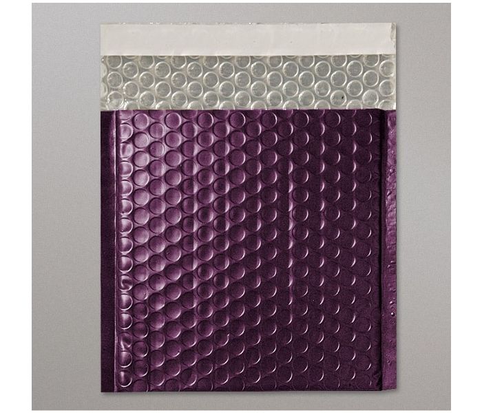Metallic Matt Foil Bubble Bag - Burgundy - 250mm x 180mm - DVD, 10 per pack