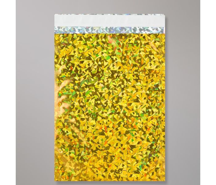 yellow holographic bags