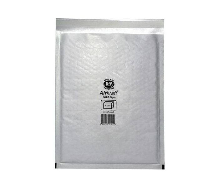 JIFFY AIRKRAFT WHITE BUBBLE LINED BAGS