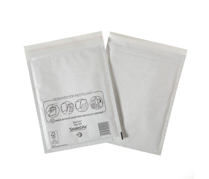 Mail Lite White, D/1, 180 x 260mm, DVD, 100/box