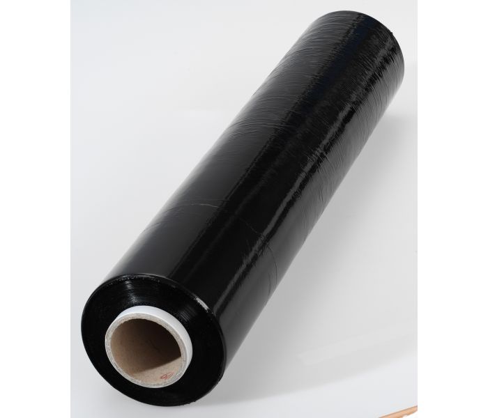Stretch Wrap 500mm x 200M, Black, 25 micron, pk of 6 rolls