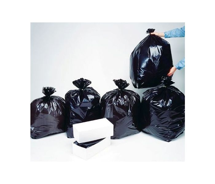 Refuse Sacks 880 x 1460mm, Black, 130 ltr, 50 Micron, roll of 10