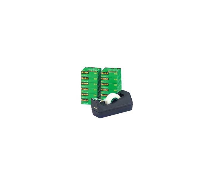 Scotch Black Dispenser with 12 rolls of tape