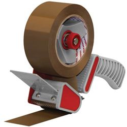 hand-held packing tape dispenser