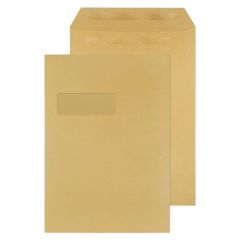 C4 Manilla Window Envelopes 324mm x 229mm, Plain, 250 per box