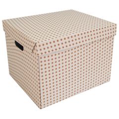 Spotty Archive Box, 376 x 327 x 290, pack of 2