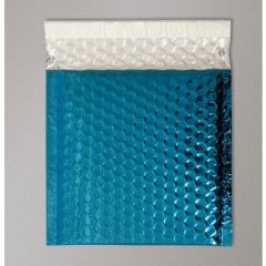 Metallic Gloss Foil Bubble Bag - Blue - 250mm x 180mm - DVD, 10 per pack