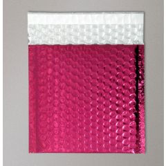Metallic Gloss Foil Bubble Bag - Hot Pink - 165mm x 165mm - CD, 10 per pack