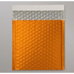 Metallic Matt Foil Bubble Bag - Orange - 165mm x 165mm - CD, 10 per pack