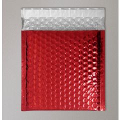 Metallic Gloss Foil Bubble Bag - Red - 450mm x 320mm - A3, 10 per pack