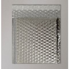 Metallic Gloss Foil Bubble Bag - Silver - 165mm x 165mm - CD, 10 per pack