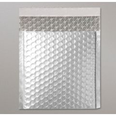 Metallic Matt Foil Bubble Bag - Silver - 145mm x 90mm, 10 per pack