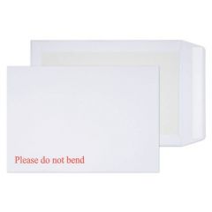 Board Backed Envelopes C4, 324 x 229mm, white, 120gsm, 125 per box- DO NOT BEND
