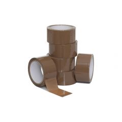 Standard Packaging Tape - 50 x 66M, Buff, 6 rolls