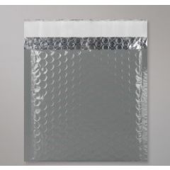 Metallic Gloss Foil Bubble Bag - Dark Grey - 250mm x 180mm, 10 per pack