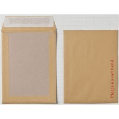 Board Backed Envelopes C4, 324 x 229mm, manila, 120gsm, 125 per box- DO NOT BEND