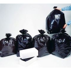 Refuse Sacks 880 x 1460mm, Black, 130 ltr, 50 Micron, roll of 10