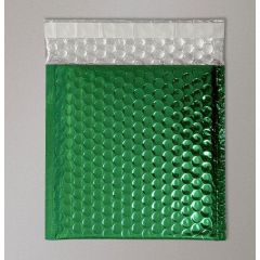 Metallic Gloss Foil Bubble Bag - Green - 165mm x 165mm - CD, 10 per pack