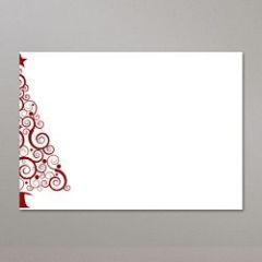 Half Christmas Tree Red/White Envelopes 
