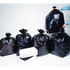 Refuse Sacks 880 x 1460mm, Black, 130 ltr, 50 Micron, roll of 10